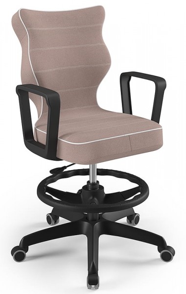 Młodzieżowe krzesło do biurka Norm Black rozmiar 6 (159-188 cm) z podnóżkiem