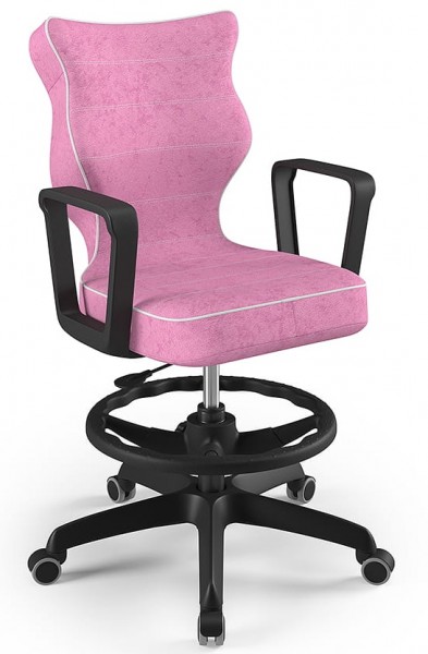 Młodzieżowe krzesło do biurka Norm Black rozmiar 6 (159-188 cm) z podnóżkiem