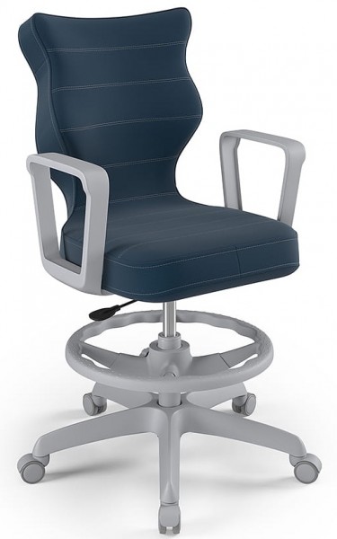 Młodzieżowe krzesło biurkowe Norm Grey rozmiar 5 (146-176,5 cm) z podnóżkiem