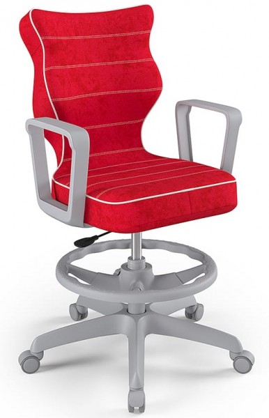 Młodzieżowe krzesło biurkowe Norm Grey rozmiar 5 (146-176,5 cm) z podnóżkiem