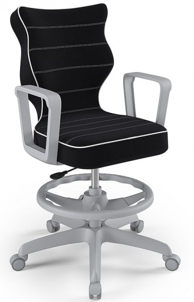 Młodzieżowe krzesło biurkowe Norm Grey rozmiar 6 (159-188 cm) z podnóżkiem