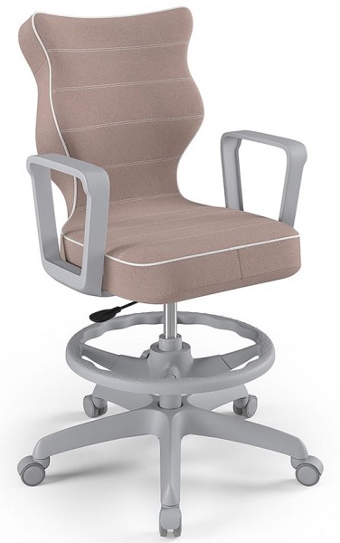 Młodzieżowe krzesło biurkowe Norm Grey rozmiar 6 (159-188 cm) z podnóżkiem