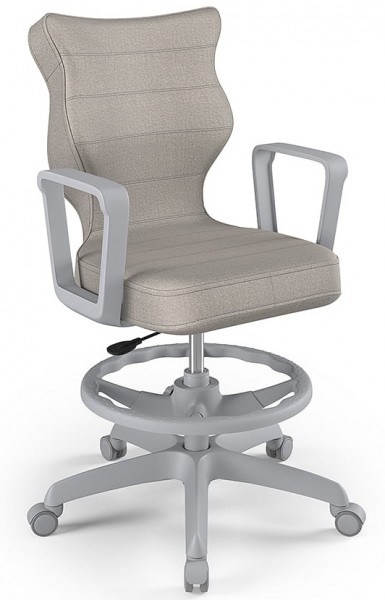 Młodzieżowe krzesło biurkowe Norm Grey rozmiar 6 (159-188 cm) z podnóżkiem