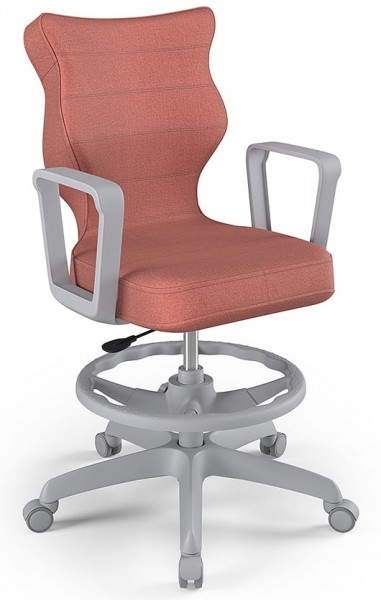 Młodzieżowe krzesło biurkowe Norm Grey rozmiar 6 (159-188 cm) z podnóżkiem