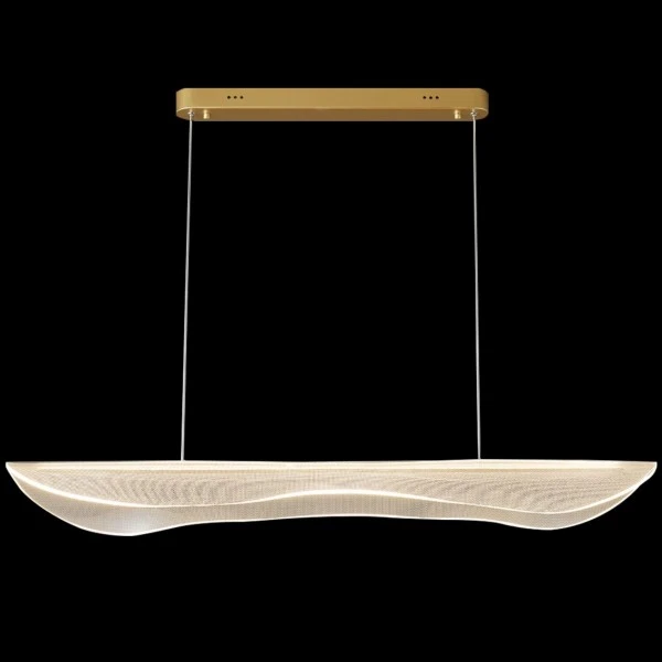 Lampa do jadalni z transparentnym kloszem Cortina No.4 120 cm złota