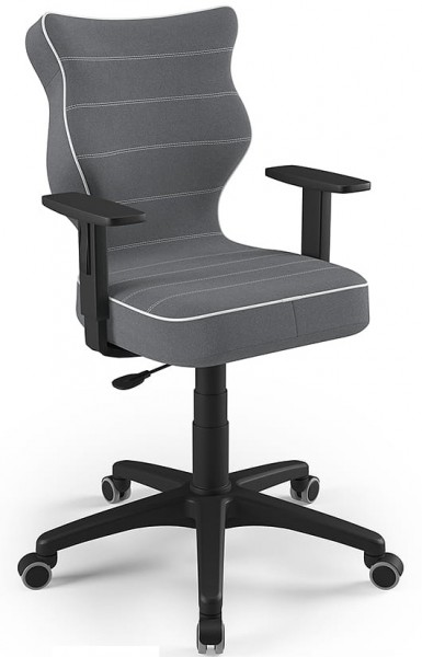 Krzesło do biurka Duo Black rozmiar 5 (146-176,5 cm) regulowane podłokietniki