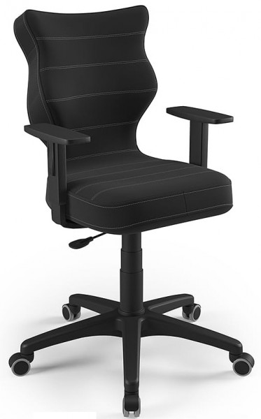 Krzesło do biurka Duo Black rozmiar 5 (146-176,5 cm) regulowane podłokietniki