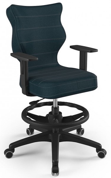 Obrotowe krzesło do biurka Duo Black rozmiar 5 (146-176,5 cm) z podnóżkiem