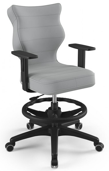 Obrotowe krzesło do biurka Duo Black rozmiar 5 (146-176,5 cm) z podnóżkiem