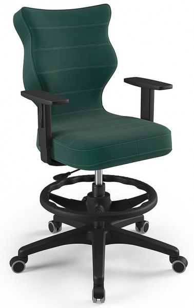 Obrotowe krzesło do biurka Duo Black rozmiar 5 (146-176,5 cm) z podnóżkiem