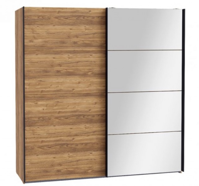 Przesuwna szafa ubraniowa z lustrem 220 cm Hayato 92411