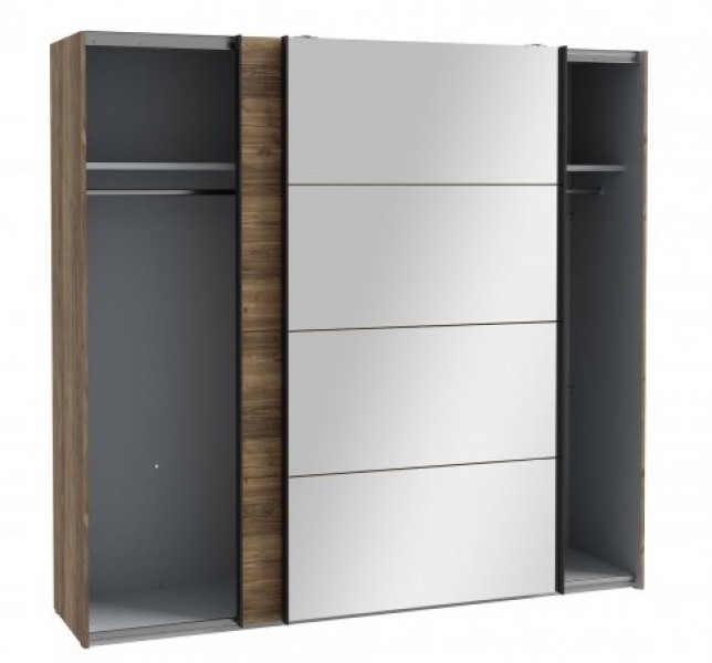 Przesuwna szafa ubraniowa z lustrem 220 cm Hayato 92411