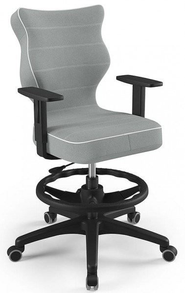 Obrotowe krzesło do biurka Duo Black rozmiar 6 (159-188 cm) z podnóżkiem