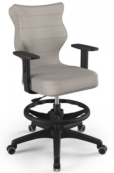 Obrotowe krzesło do biurka Duo Black rozmiar 6 (159-188 cm) z podnóżkiem