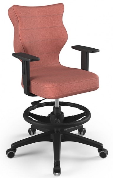 Obrotowe krzesło do biurka Duo Black rozmiar 6 (159-188 cm) z podnóżkiem