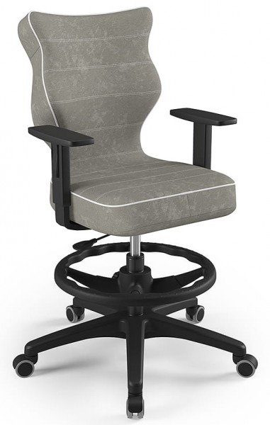 Obrotowe krzesło do biurka Duo Black rozmiar 6 (159-188 cm) z podnóżkiem