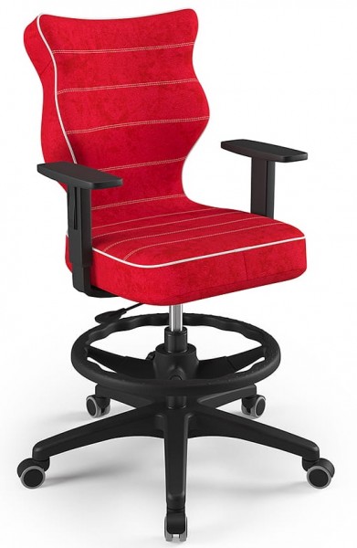 Obrotowe krzesło do biurka Duo Black rozmiar 6 (159-188 cm) z podnóżkiem