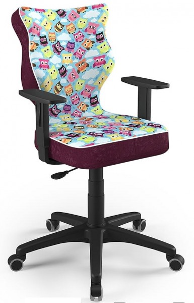 Krzesło młodzieżowe do biurka Duo Black rozmiar 6 (159-188 cm) wzory