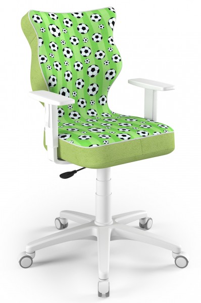 Krzesło obrotowe dla młodzieży Duo White rozmiar 6 (159-188 cm) z wzorami