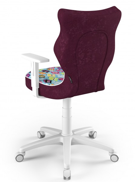 Krzesło obrotowe dla młodzieży Duo White rozmiar 6 (159-188 cm) z wzorami