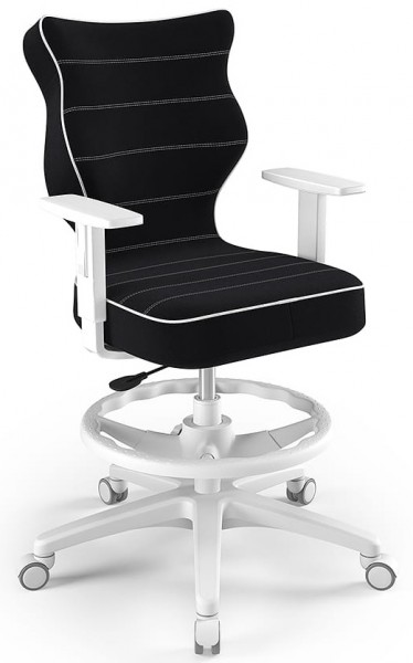 Krzesło obrotowe z podnóżkiem i podłokietnikami Duo White rozmiar 5 (146-176,5 cm)