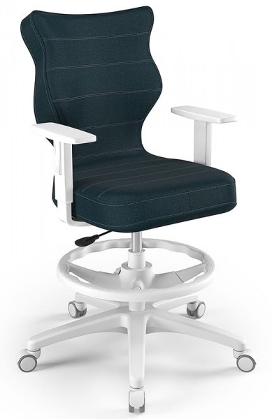 Krzesło obrotowe z podnóżkiem i podłokietnikami Duo White rozmiar 5 (146-176,5 cm)