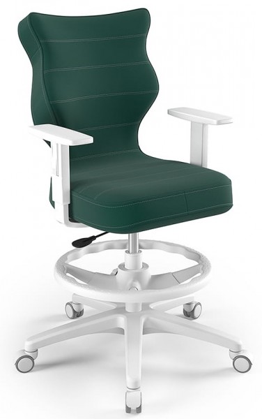 Krzesło obrotowe z podnóżkiem i podłokietnikami Duo White rozmiar 5 (146-176,5 cm)