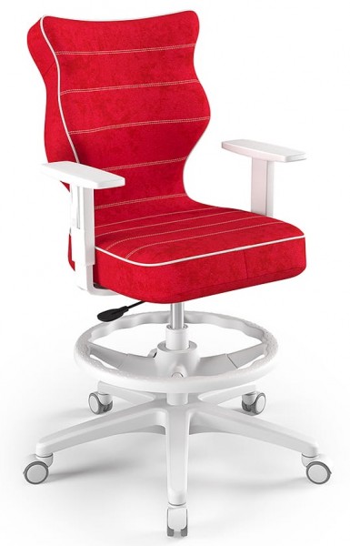 Krzesło obrotowe z podnóżkiem i podłokietnikami Duo White rozmiar 5 (146-176,5 cm)