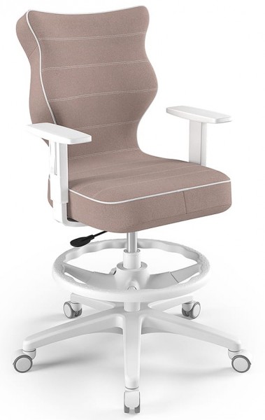 Krzesło obrotowe z podnóżkiem i podłokietnikami Duo White rozmiar 6 (159-188 cm)