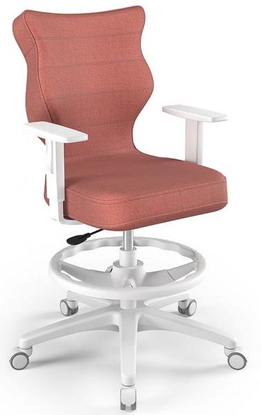 Krzesło obrotowe z podnóżkiem i podłokietnikami Duo White rozmiar 6 (159-188 cm)