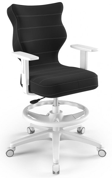 Krzesło obrotowe z podnóżkiem i podłokietnikami Duo White rozmiar 6 (159-188 cm)