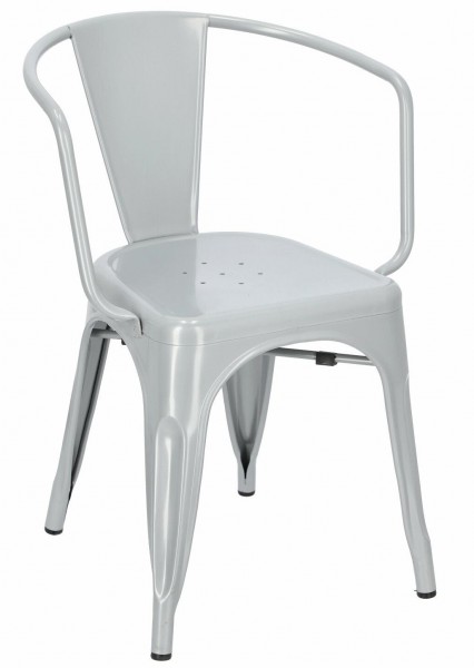 Krzesło z podłokietnikami Paris Arms insp. Tolix kolorowe
