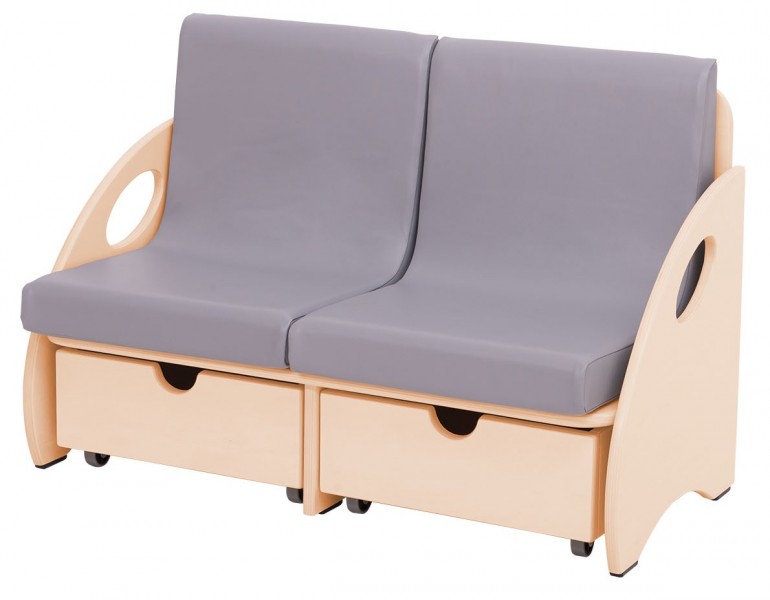 Sofa dziecięca do przedszkola z materacami Franek