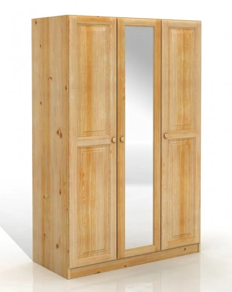 Szafa sosnowa Nova 3D z lustrem