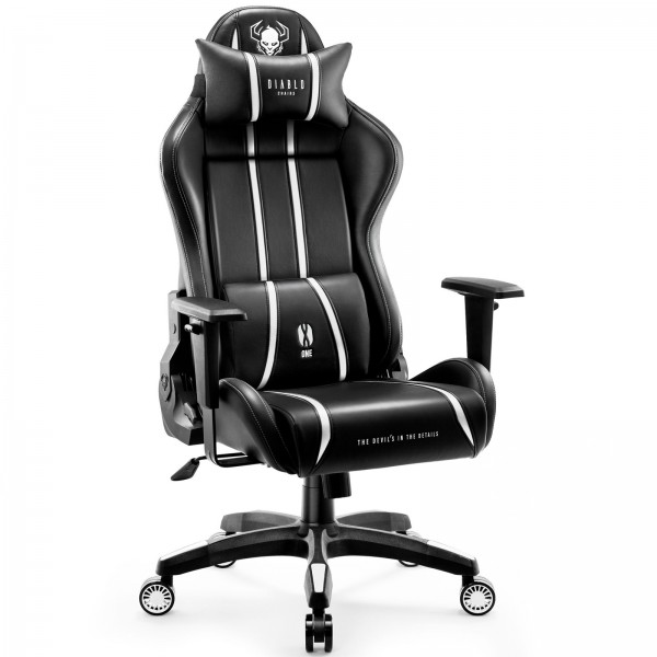 Fotel gamingowy Diablo X-One 2.0 King Size czarno-biały
