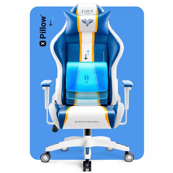 Fotel gamingowy Diablo X-One 2.0 King Size Aqua Blue Edition