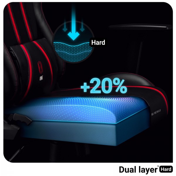 Fotel gamingowy Diablo X-One 2.0 Normal Size czarno-czerwony