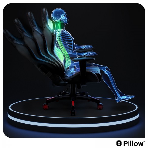 Fotel gamingowy Diablo X-One 2.0 Normal Size czarno-czerwony