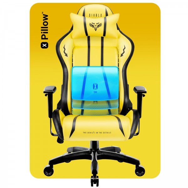 Fotel gamingowy Diablo X-One 2.0 Normal Size Electric Yellow Edition
