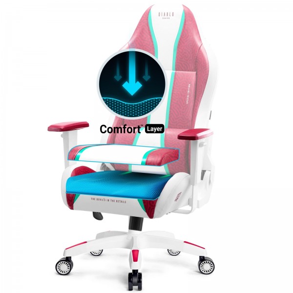 Fotel gamingowy Diablo X-One 2.0 Normal Size Candy Rose Edition