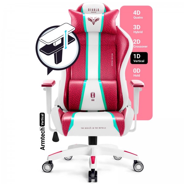 Fotel gamingowy Diablo X-One 2.0 Normal Size Candy Rose Edition