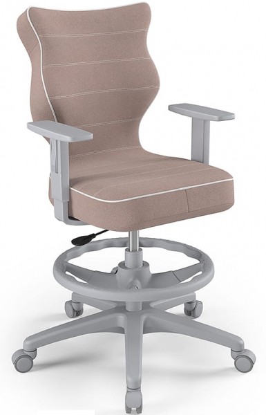 Obrotowe krzesło młodzieżowe Duo Grey rozmiar 6 (159-188 cm) z podnóżkiem
