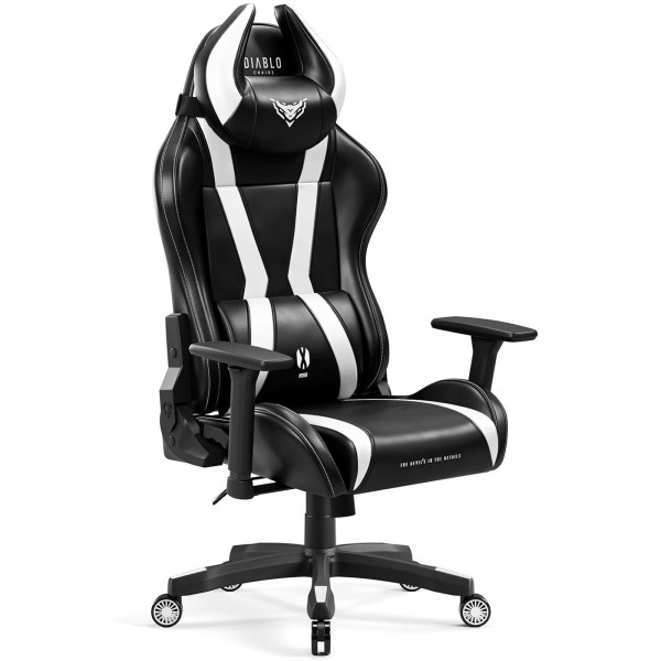 Fotel dla graczy Diablo X-Horn 2.0 King Size czarno-biały