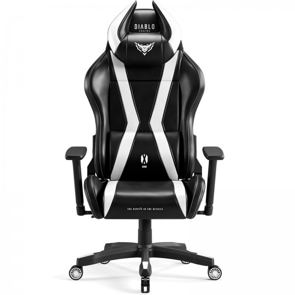 Fotel dla graczy Diablo X-Horn 2.0 King Size czarno-biały