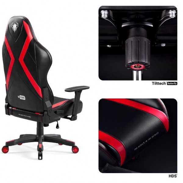 Fotel dla graczy Diablo X-Horn 2.0 Normal Size czarno-czerwony