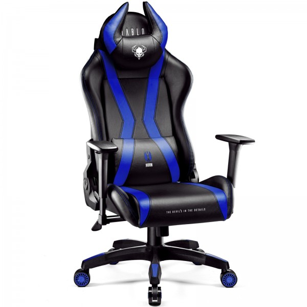 Fotel dla graczy Diablo X-Horn 2.0 Normal Size czarno-niebieski