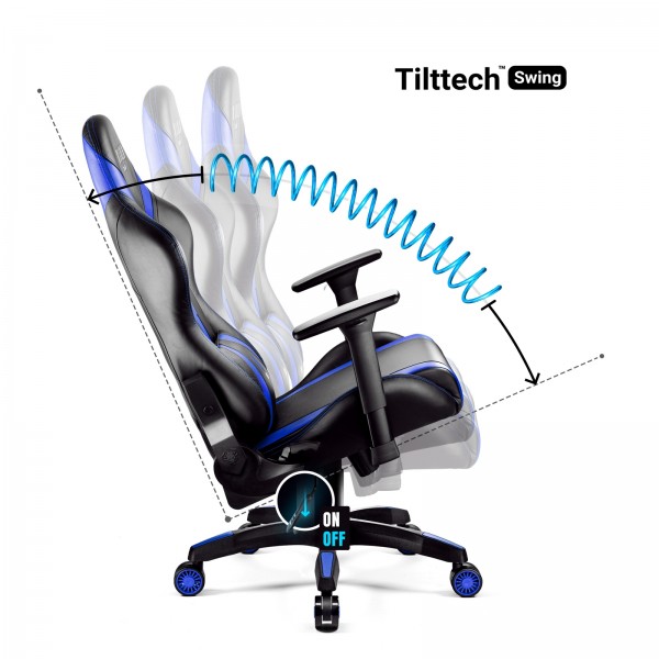 Fotel dla graczy Diablo X-Horn 2.0 Normal Size czarno-niebieski
