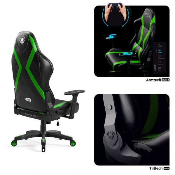 Fotel dla graczy Diablo X-Horn 2.0 Normal Size czarno-zielony