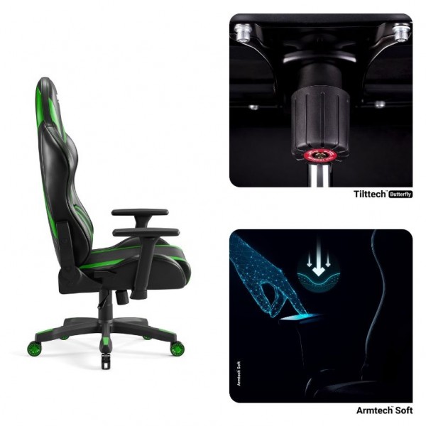 Fotel dla graczy Diablo X-Horn 2.0 Normal Size czarno-zielony