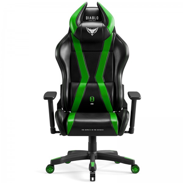 Fotel dla graczy Diablo X-Horn 2.0 Normal Size czarno-zielony